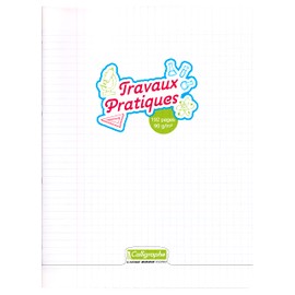 Clairefontaine 18289C Calligraphe Notebook, Ideal for School, Stapled DIN A4+, 24 x 32 cm, 96 Sheets, Blank/French Ruling, 90 g, Transparent, Pack of 1
