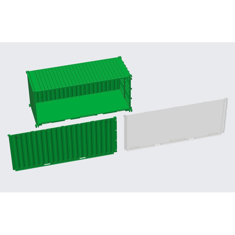 1/24 Car NEXT Series No. 1001 20ft Container (Green) Plastic