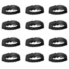 12PCS Elastic Sparkly Headband,Black Sequin Headbands For Women,Non-Slip Glitter Sport Headband