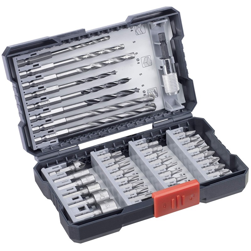 Original Einhell 39-Piece Bit and Drill Set for Stone, Metal,