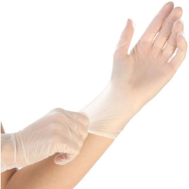 'Franz Mensch 26819 Vinyl Glove Ideal Light Hygo Grade – L White