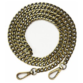 TSJ 47 inch Handbag DIY Chains with Buckles, 1 PCS Metal Shoulder Cross Body Bag Handbag Purse Replacement Chain Strap for Women (Bronze)