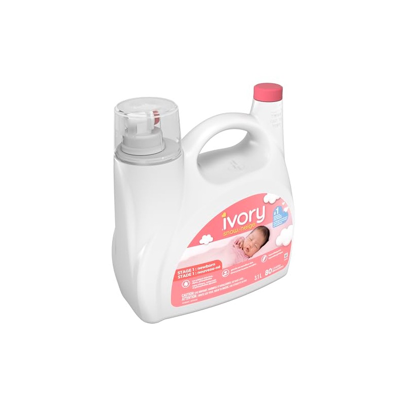 Ivory Snow 1: Newborn Baby Liquid Laundry Detergent, 80 loads