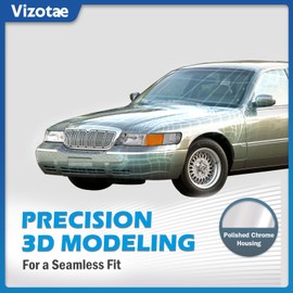 Vizotae Headlights W/Bulbs for 1998-2002 Mercury Grand Marquis