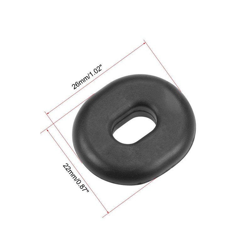 sourcing map Side Cover Feed-Through Single Sided Oval Rubber Washer