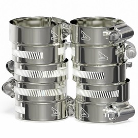10 Pack - 55mm > 70mm Worm Drive 304 Stainless Steel Hose Pipe Clamps Clips