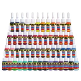 Solong Tattoo Skin Candy Tattoo Ink Set 54 Pack Primary Color Pigment Professional Supply Kit
