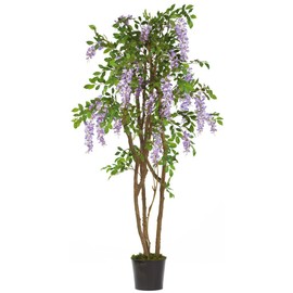 Nearly Natural 5015-PP Wisteria Silk Tree, 5-Feet, Purple