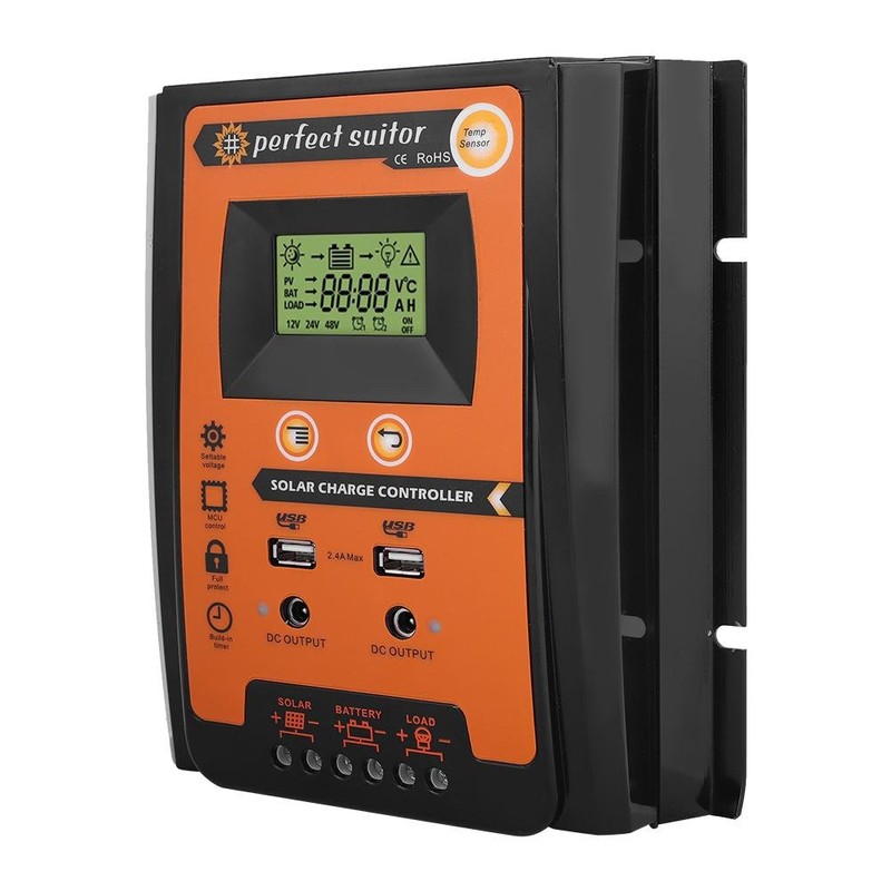 Keenso 12V/24V 30A/50A/70A MPPT Controlador de carga solar Panel solar
