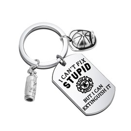 FAADBUK Funny Firefighter Keychain for Dad Firefighter Appreciation Gift Firemen Gift (Extinguish it keychain)