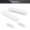 MroMax 8Pcs Double Magnetic Catchs 3.74" Long Plastic Cabinet Latches