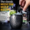 Moscow Mule Mugs- Set of 6 Black Plated 18oz Stainless