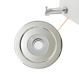 hwalu 1/4" Thick SUS304 Tub Spout Cover Ring, Bathtub Faucet Surround Sealing Spacer Plate, Bath Shower Remodel Trim Faceplate Gasket (Chrome)