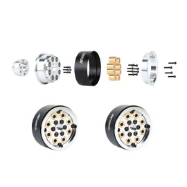 RCAWD 2PCS Cyberwheelz 1.9 Beadlock Wheel Rim Detachable Counterweights for 1/10 RC Crawler Series Upgrades Parts Silver