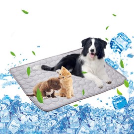 Cooling Mat for Dogs, Dog Blanket Cooling 100 x 70 cm, Non-Toxic Cold Gel Pad, Washable Self-Cooling Mat, Dog & Cat Pet Ice Mat, Cooling Pad, for Indoor and Outdoor Use, Crates, Beds and Hu