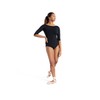 Capezio Boatneck 3/4 Sleeve Leotard, Black, X-Small