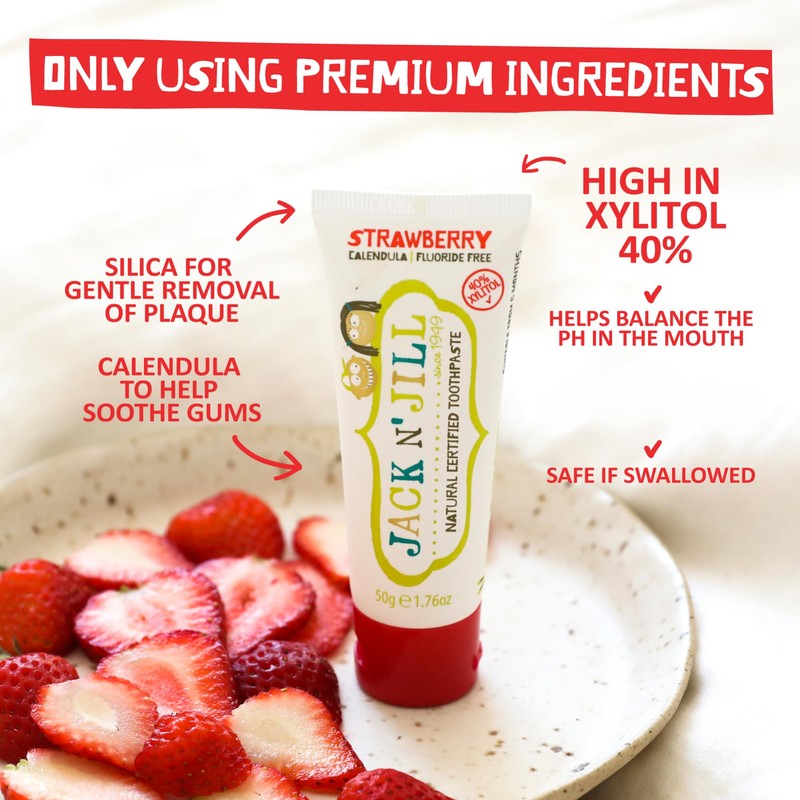 Jack N' Jill Natural Toddler Toothpaste - Fluoride Free Training