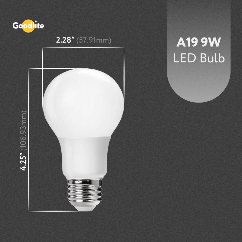 Goodlite G-83352 9W LED A19 Omni Directional 300-Degree 50K Light