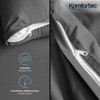 Komfortec Bed Linen Set, microfibre, Charcoal, 155x220 + 1x 40x80