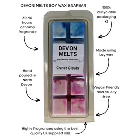 Devon Melts - Grande Clouds - Highly Scented 100% Soy Wax Snapbar