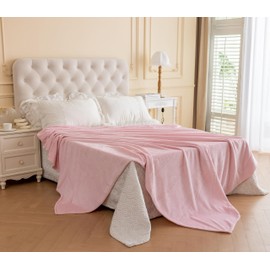 BOKYRI Soft Blanket for Bed and Couch,or Throws for Sofa, Lightweight and Cozy, (Pink, Twin XL)