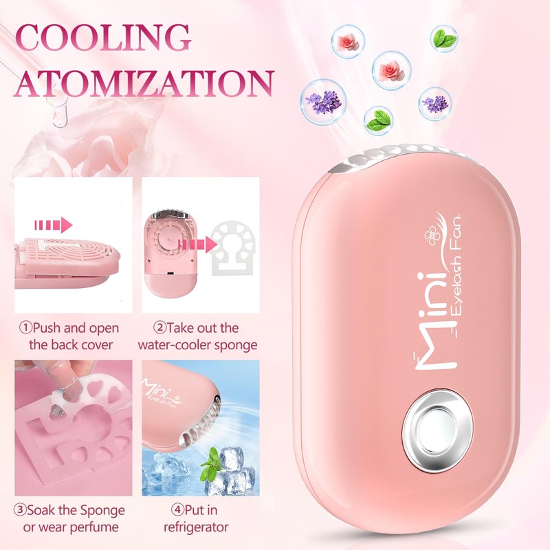 Buqikma Mini Lash Fan Dryer For Eyelash Extensions Portable Handheld