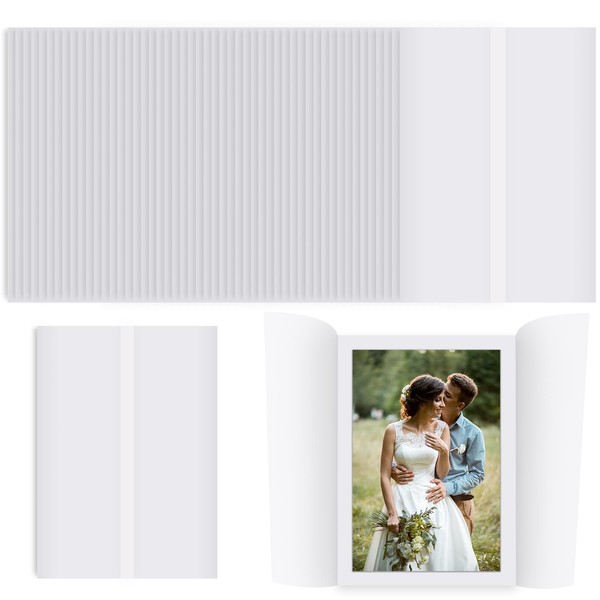 50 Sheets Pre-Folded Vellum Jackets for 5x7 Invitations,Vellum Wraps for