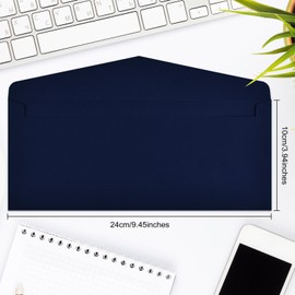 30 Pieces Mailing Envelopes Number 10 Bussines Envelopes for Invitations Weddings Chrismas Party Greetings Cards No Window (navy blue, 9.45 x 3.94 inch)