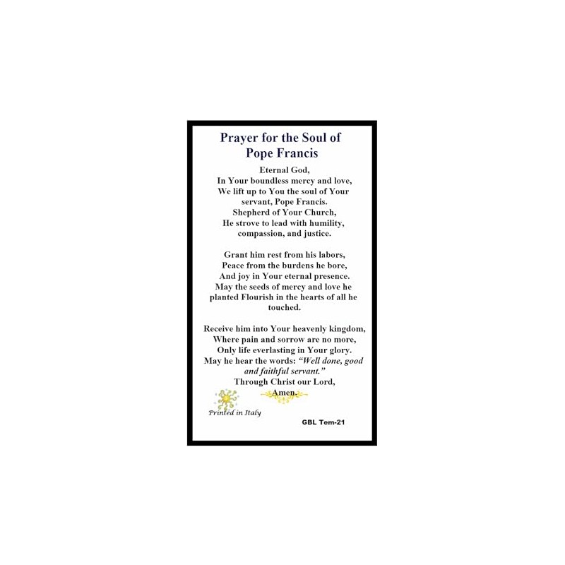 Gifts by Lulee, LLC A Prayer for the Pope Praying