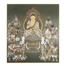 仏画 色紙 薬師如来 Criss Cross 二神 thebas