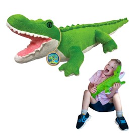 EcoBuddiez - Crocodile from Deluxebase. Large 21.5 inch Soft Plush Toy Made from Recycled Plastic Bottles. Eco-Friendly Cuddly Gift for Kids and Cute Animal Soft Toy for Toddlers.