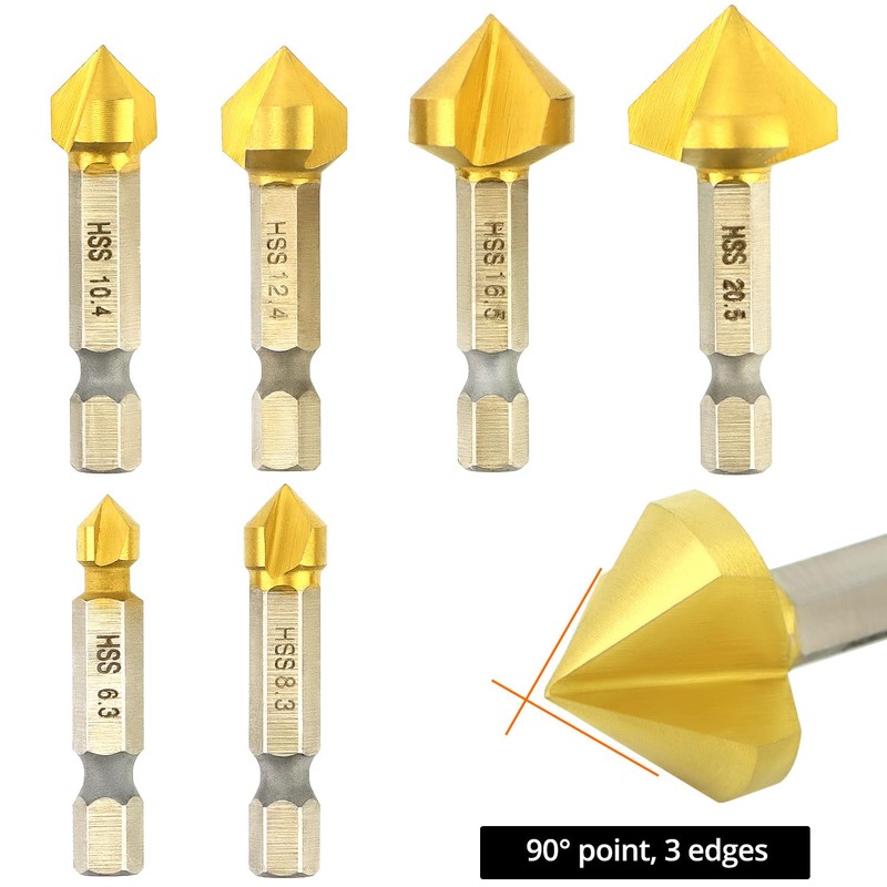 QWORK Step Drill Bit Set,12-Piece HSS Titanium Coated Drill Set