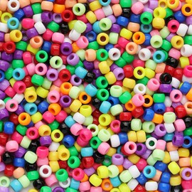 Tibaoffy Crafts Multicolor Mix Beads 6x9mm,Pony Beads Total about 1000pcs