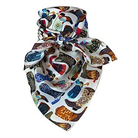 Austin Accent Cowboy Bandana 100% Silk Scarf Wild Rag 34 Inch Multiple Colors (Boots Multi)