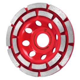 MonoPro Diamond Grinding Wheel 4 1/2 inch for Angle Grinder, Concrete Grinding Wheel 18 Segments, Cup Grinding Wheel, Double Row Diamond Cup Wheel for Grinding Concrete, Cement, Masonry - Medium Bond