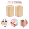 Operitacx Sets Wooden Desktop Stationery Holder Pen Pencil Succulent Pot