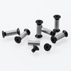 10 Pack Knife Handle Screws, Rivets, Bolts, Black Hex Flat