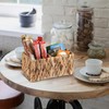 BSTKEY Natural Water Hyacinth 2-Slot Remote Control Holder, Hand-woven Remote