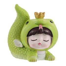 HAPINARY Cute Resin Snake Baby Figurine for 2025 Chinese New Year Snake Year Decorations Lucky Snake Ornaments Desk Ornament