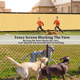 Amagenix Privacy Fence Screen 5'X98' Customized Size Sand Heavy Duty Fencing Mesh Shade Net Cover with Brass Grommet for Chain Link, Deck Patio Backyard Outdoor Pool Porch Railing, Sand