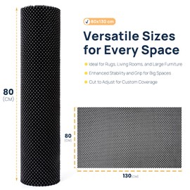 MAIYADUO 80x130 cm Multipurpose Non Slip Mat, Anti Slip Rug Underlay, Thick Rug Gripper, Used on Laminate, Wooden, Tile Floors, for Home, Office, Car, Drawer Liners