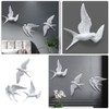 YARNOW Bird Figurine 3Pcs Resin Sparrows Swallows Dove White Decor
