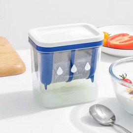 Itisyou Colander Yogurt Yogurt Strainer Yogurt Strainer Container Colander Yogurt Yogurt Whey Separator Homemade Soy Milk Yogurt Kitchen Utensils Home Reusable 650ML (Blue)