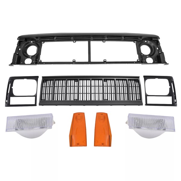 Unbranded Fits JEEP CHEROKEE 91-96 Grille W/Turn Signal Side Marker