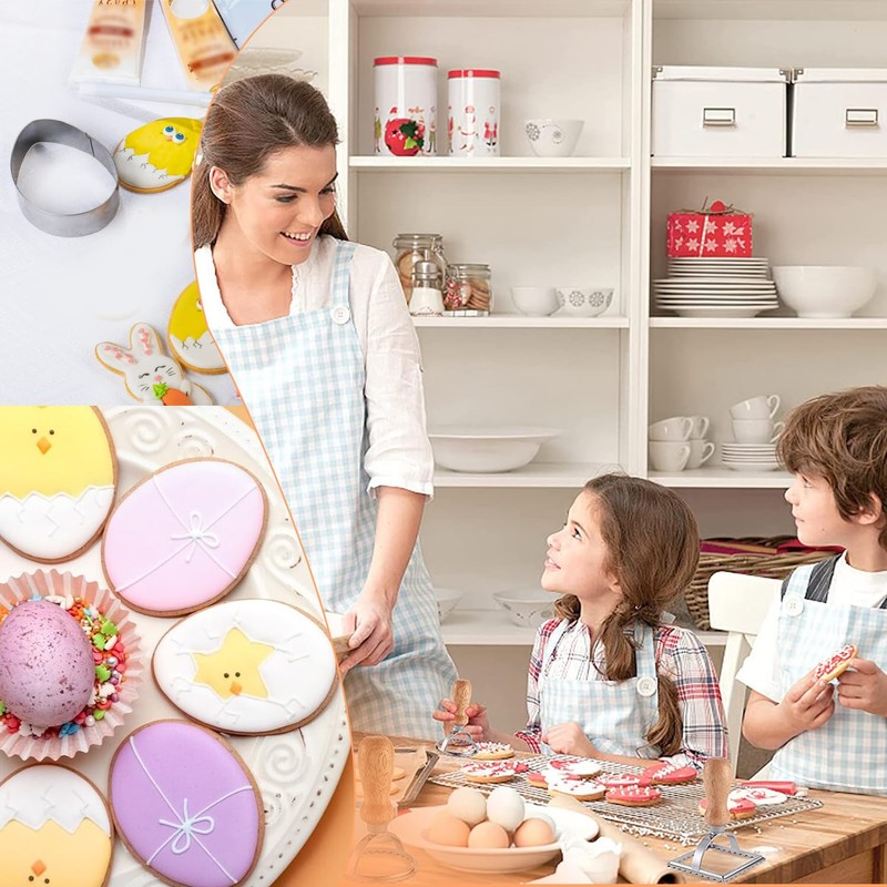 Easter Cookie Cutters, 9 PCS Stainless Steel Cookie Cutters -