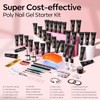 Modelones 133pcs Poly Extension Gel Nail Kit, 32 Colors All