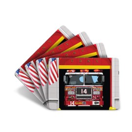 Leslie Gerry New York Fire Department Set of 4 Table Mats Placemat - American USA Gift