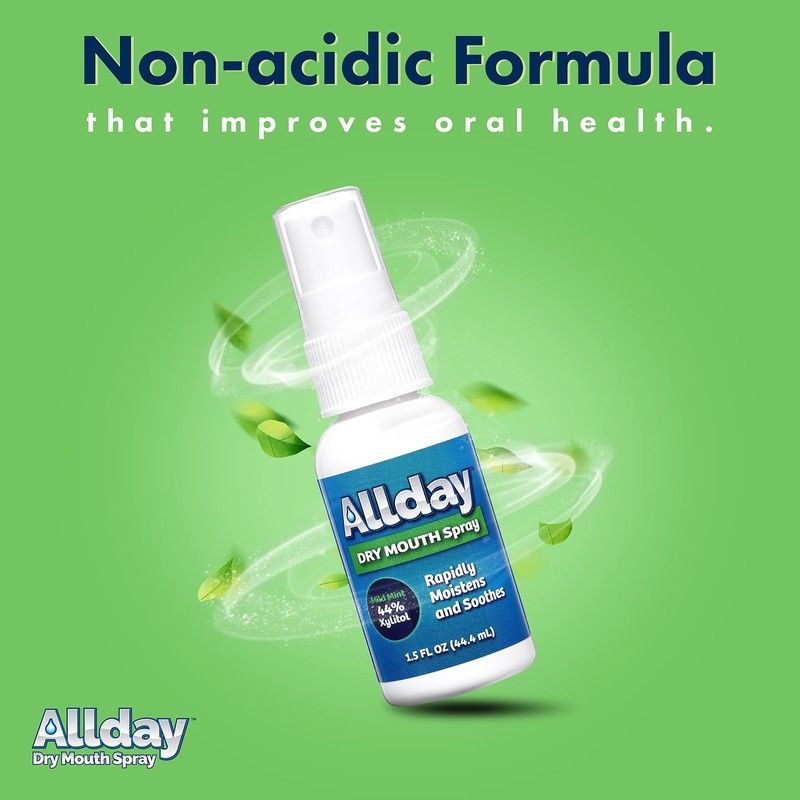 Allday Dry Mouth Spray - Maximum Strength Xylitol, Fast Acting,