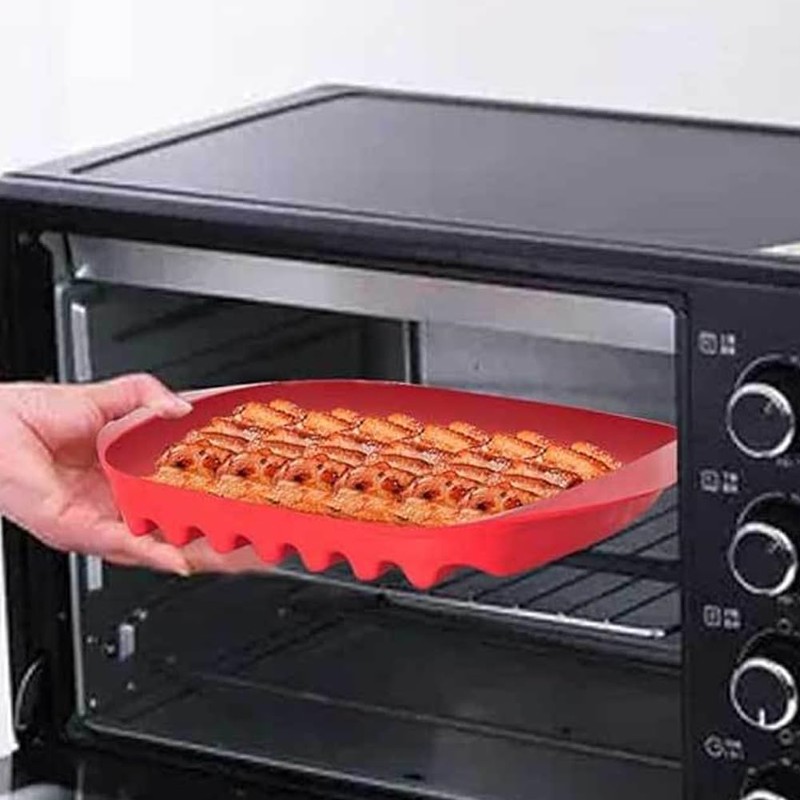 Microwave Bacon Tray with Splatter Lid, Bacon Rack, Microwave Easy