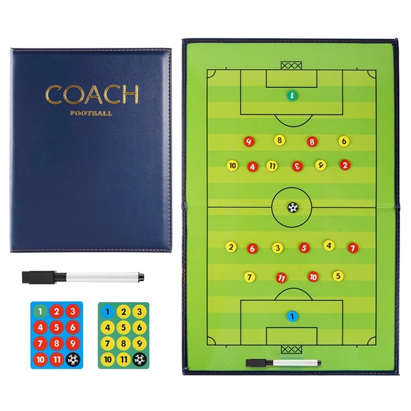 RoseFlower 17.32'' x 12.6'' Coaches Tactical Board, Portable Professional Football/Soccer